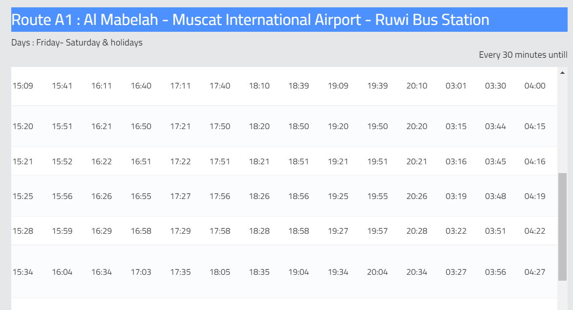 Транспорт в Омане: автобусы и такси